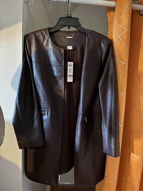 Faux Leather Chico Jacket - Brown